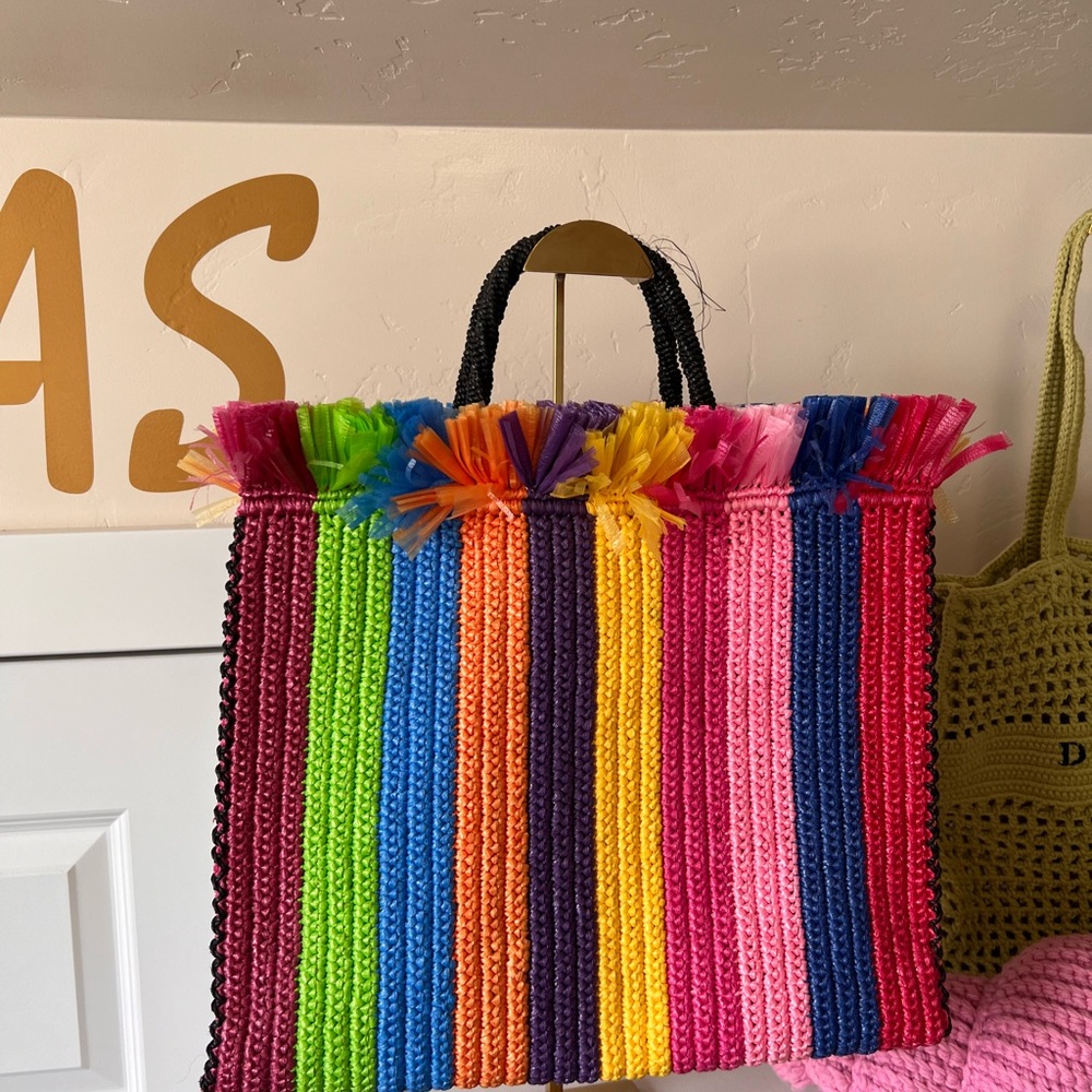 Multicolor Summer Tote Bag - Picture 4 of 5